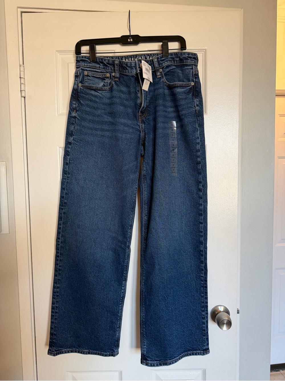 American Eagle Outfitters Men's Dark Blue Relaxed Fit Jeans